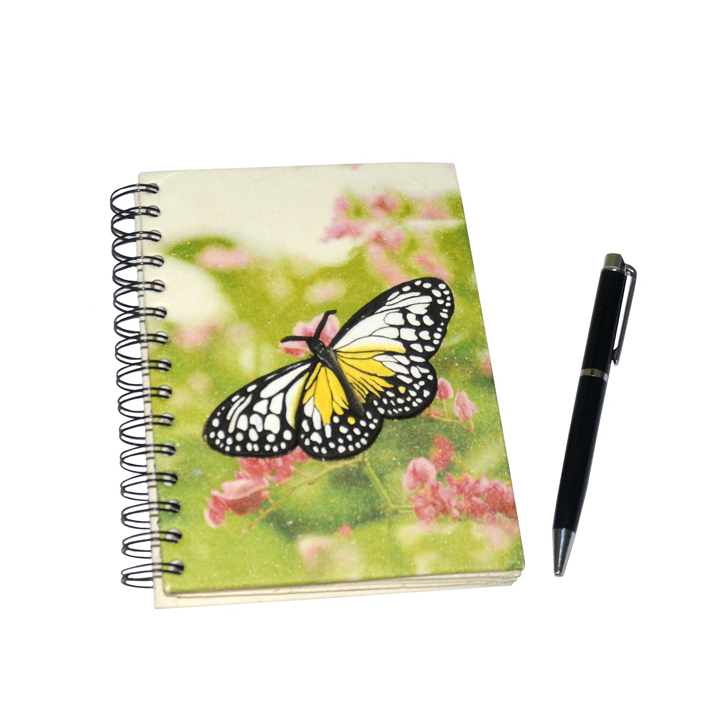 Large Notebook - Butterfly White & Yellow