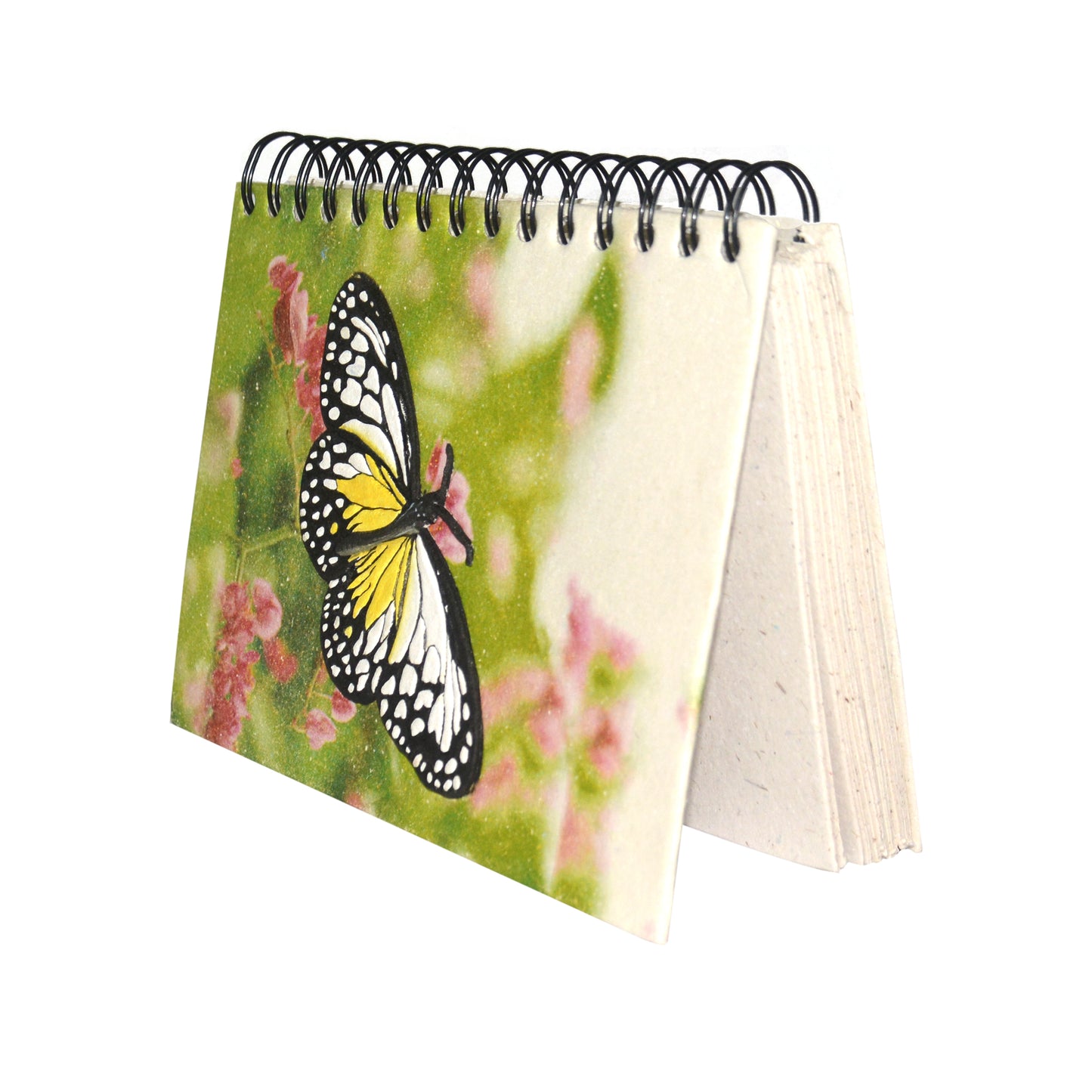 Large Notebook - Butterfly White & Yellow