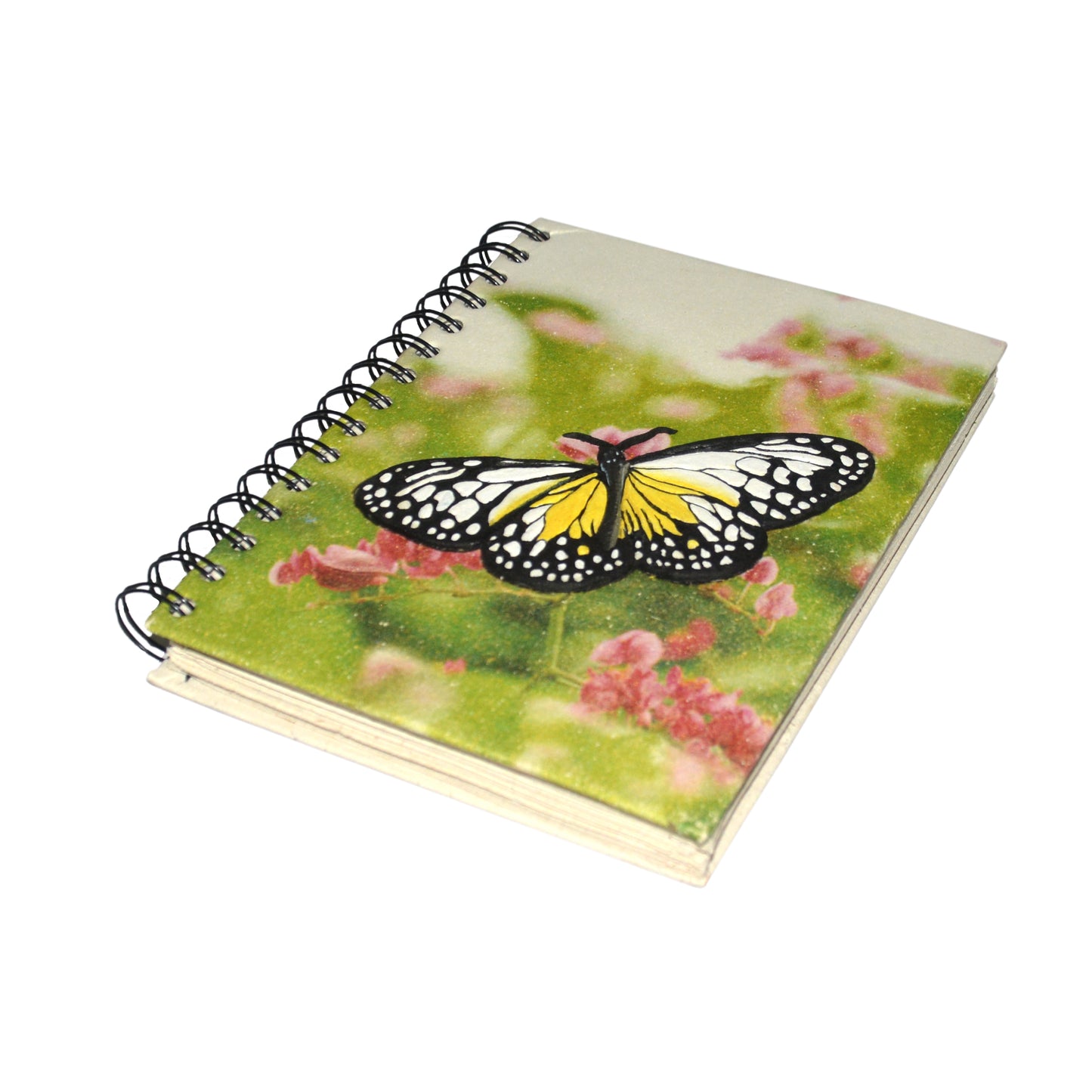 Large Notebook - Butterfly White & Yellow
