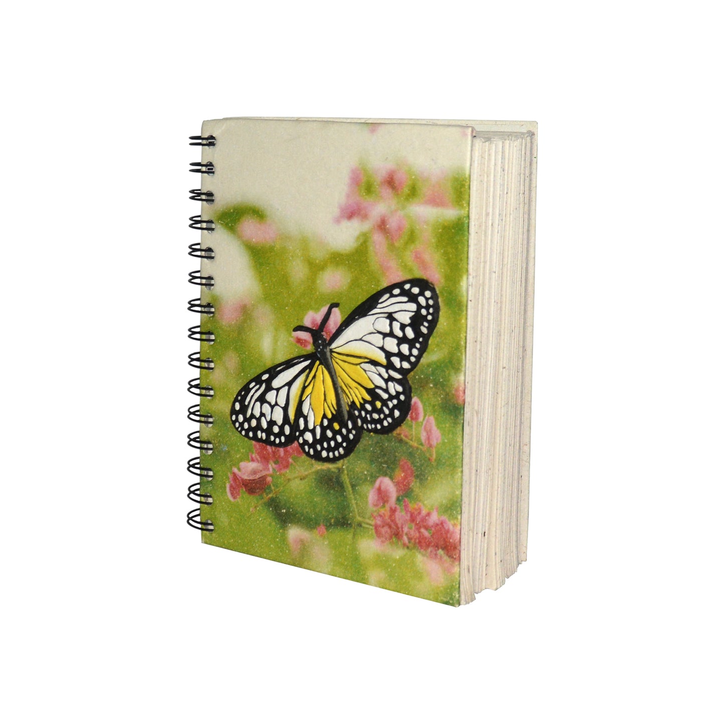 Large Notebook - Butterfly White & Yellow