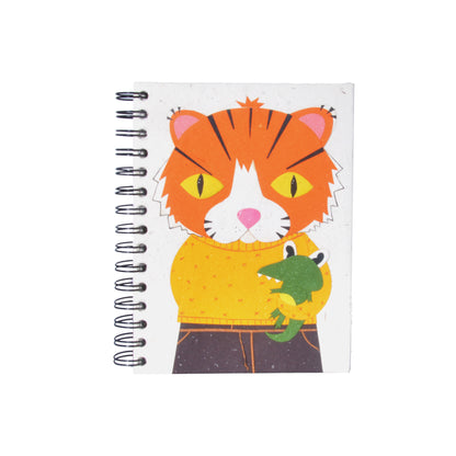 Large Notebook Tiger Natural White