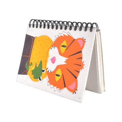 Large Notebook Tiger Natural White