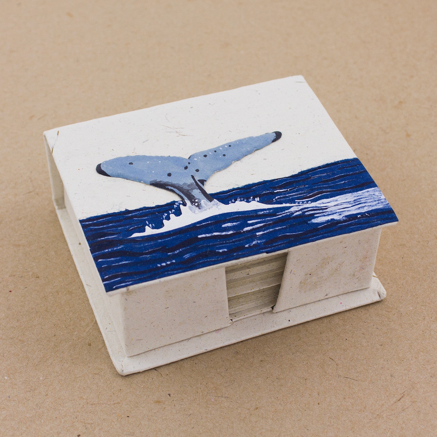Note Box Whale Tail Natural White