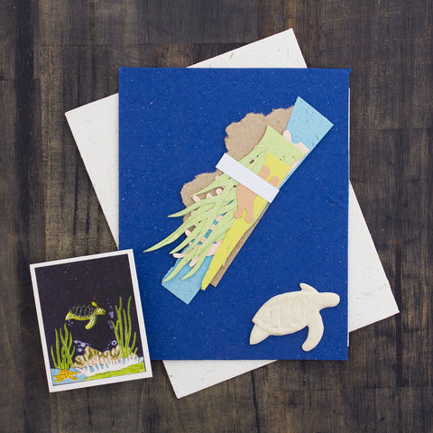 DIY Single Greeting Card Kit Sea Turtle