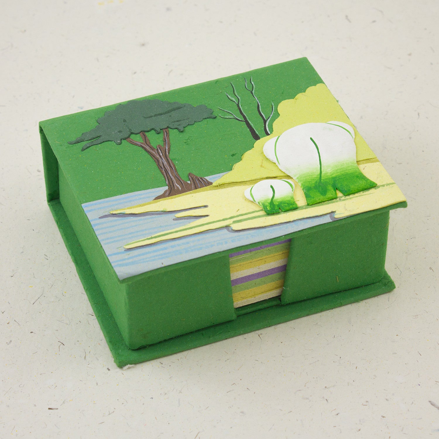 Note Box Elephants Dark Green – Mr. Ellie Pooh