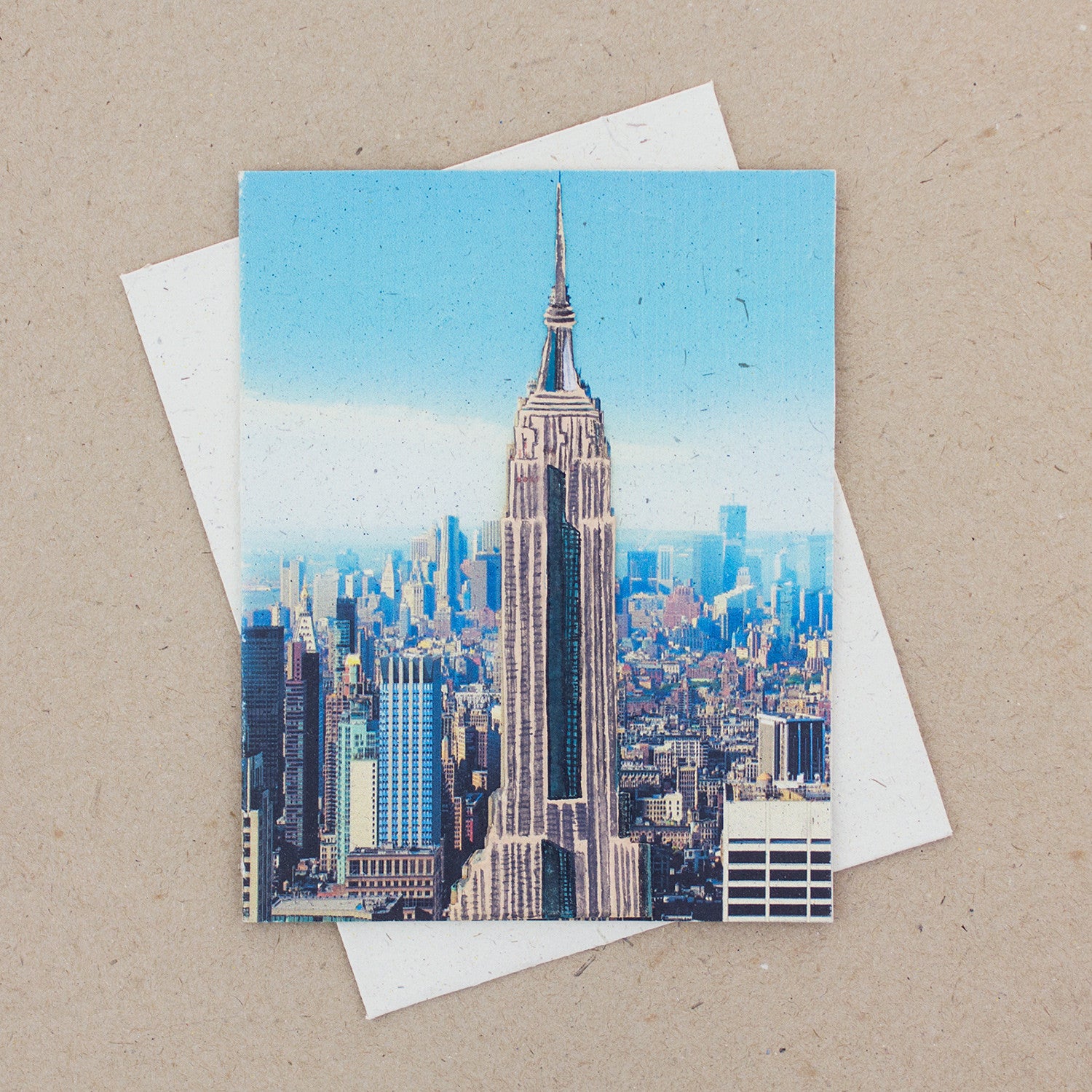 Single Greeting Card Empire State Building Embossed