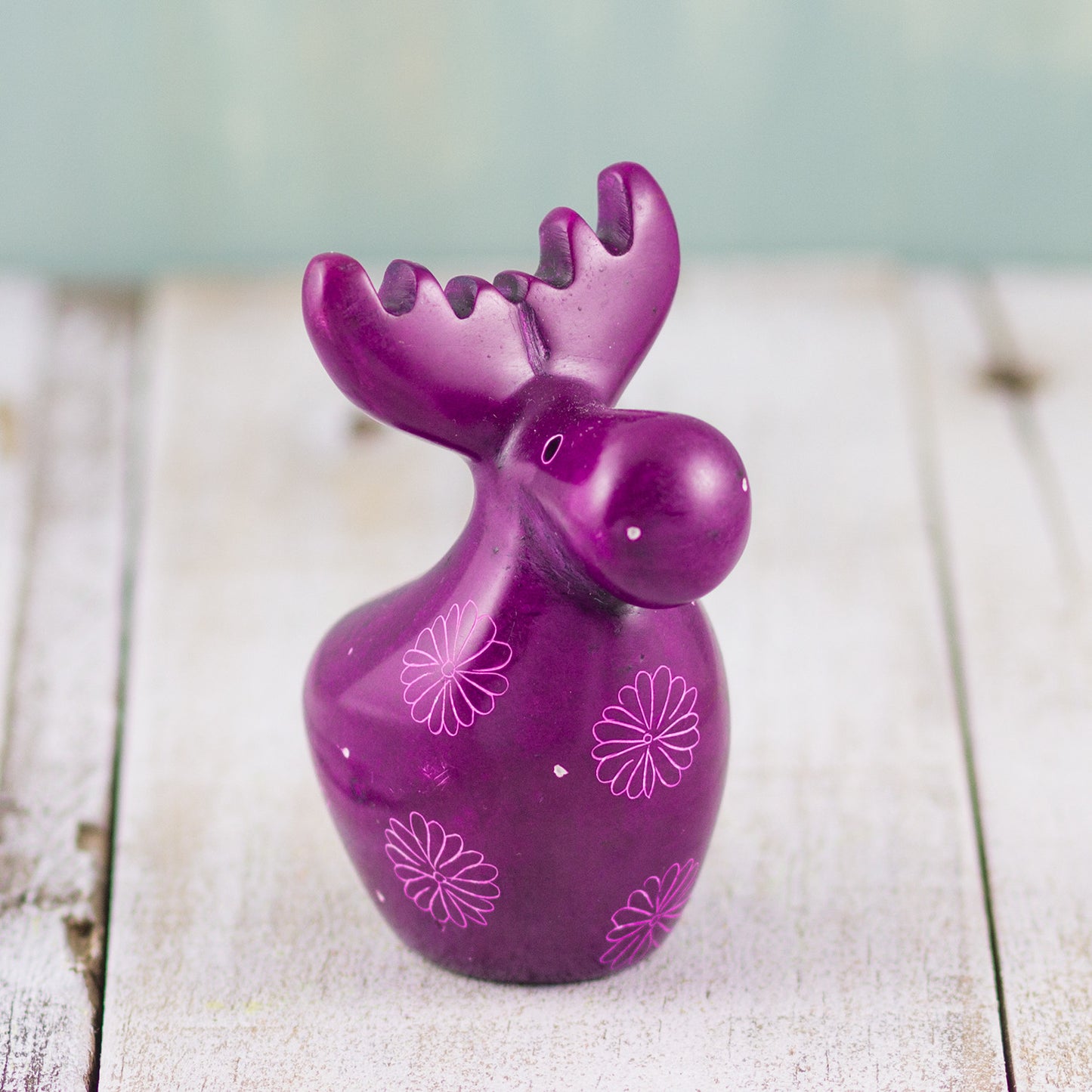 Soapstone Moose Purple (w)