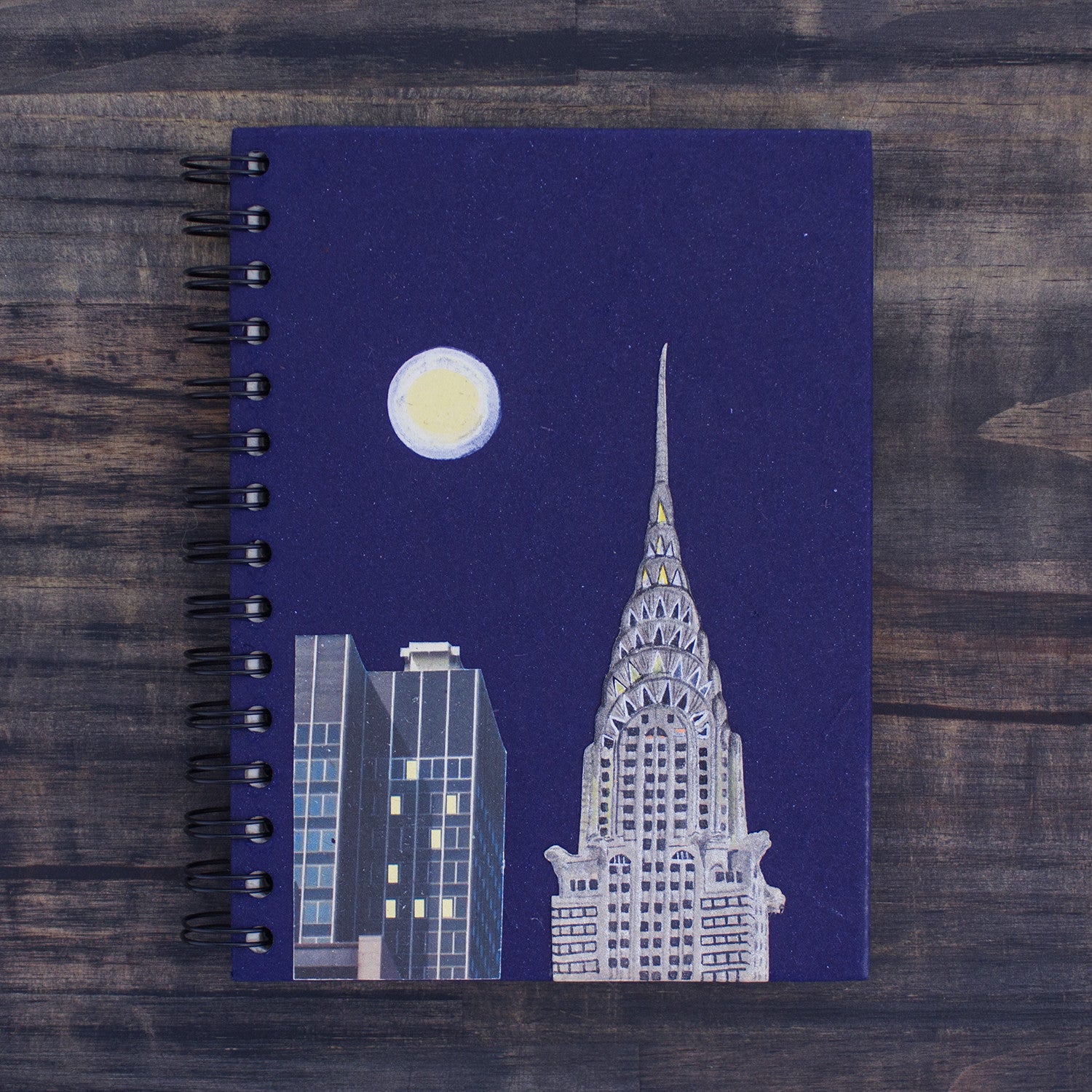 Large Notebook Chrysler Building Dark Blue