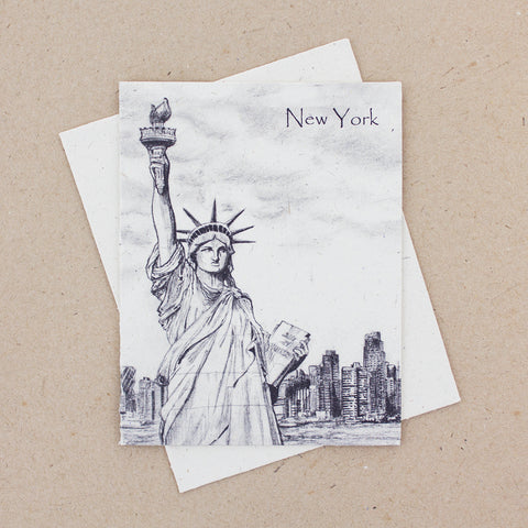 Single Greeting Card Statue of Liberty Sketch