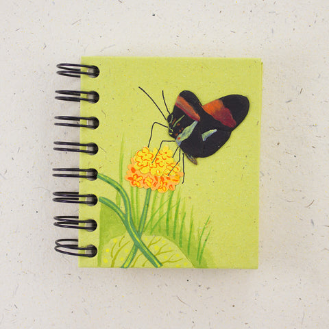 Small Notebook Butterfly Light Green