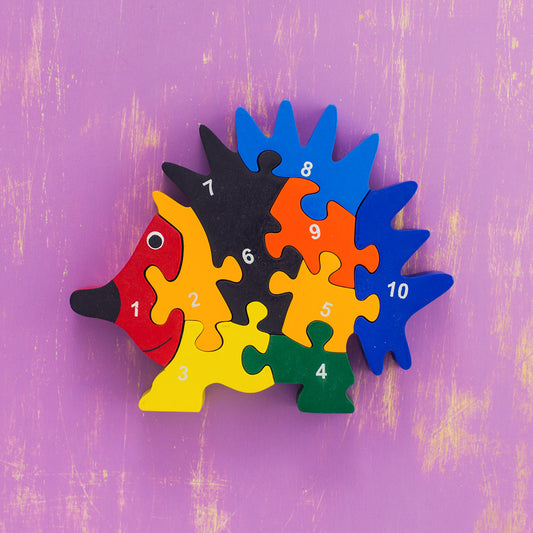 Wooden Puzzle Hedgehog