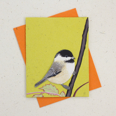 Single Greeting Card Chickadee