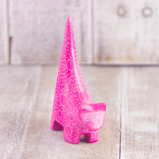 Soapstone Cat Pink