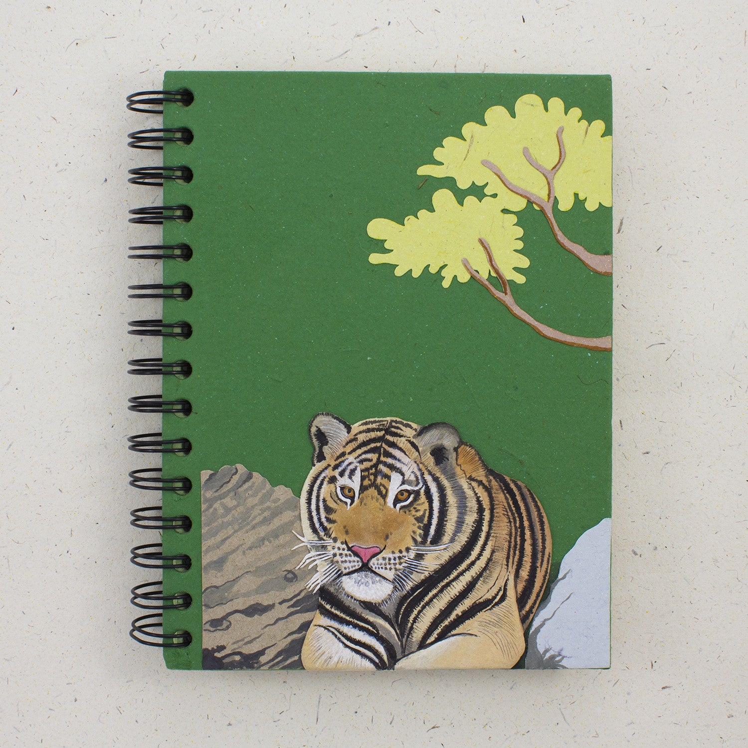 Large Notebook Tiger Dark Green