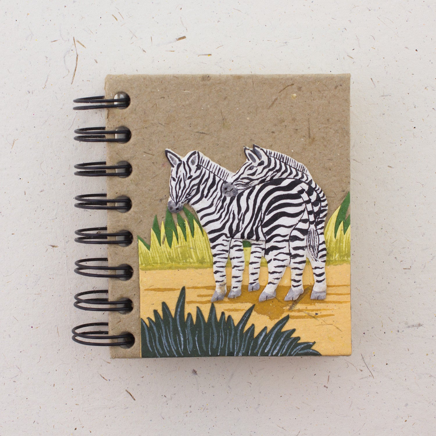 Small Notebook Zebras Natural Kraft