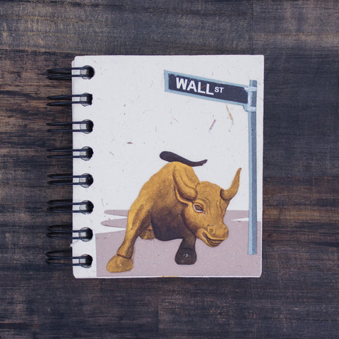 Small Notebook Wall Street Bull Natural White