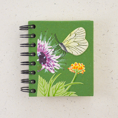 Small Notebook Butterfly Dark Green