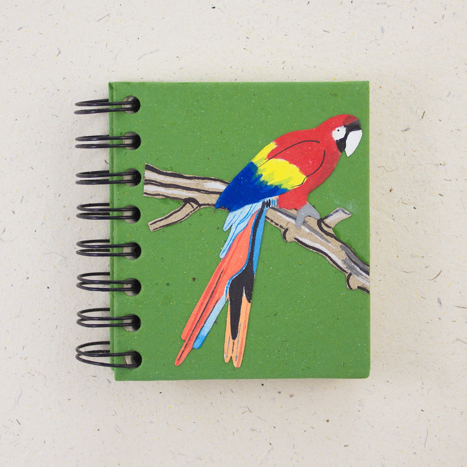 Small Notebook Parrot Dark Green