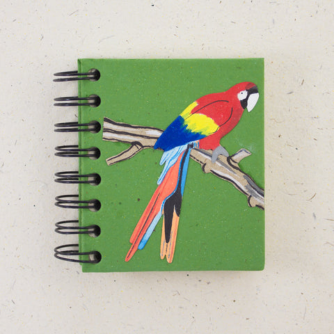 Small Notebook Parrot Dark Green