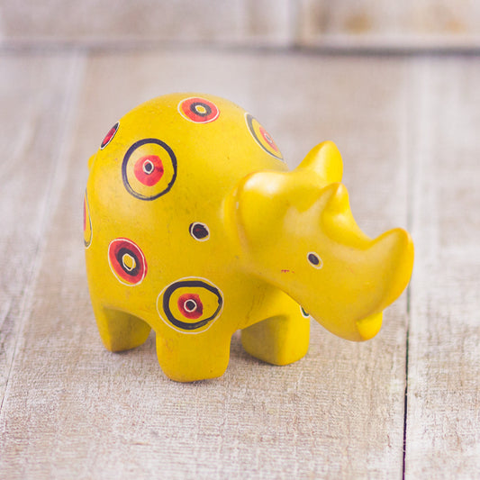 Soapstone Rhino Yellow
