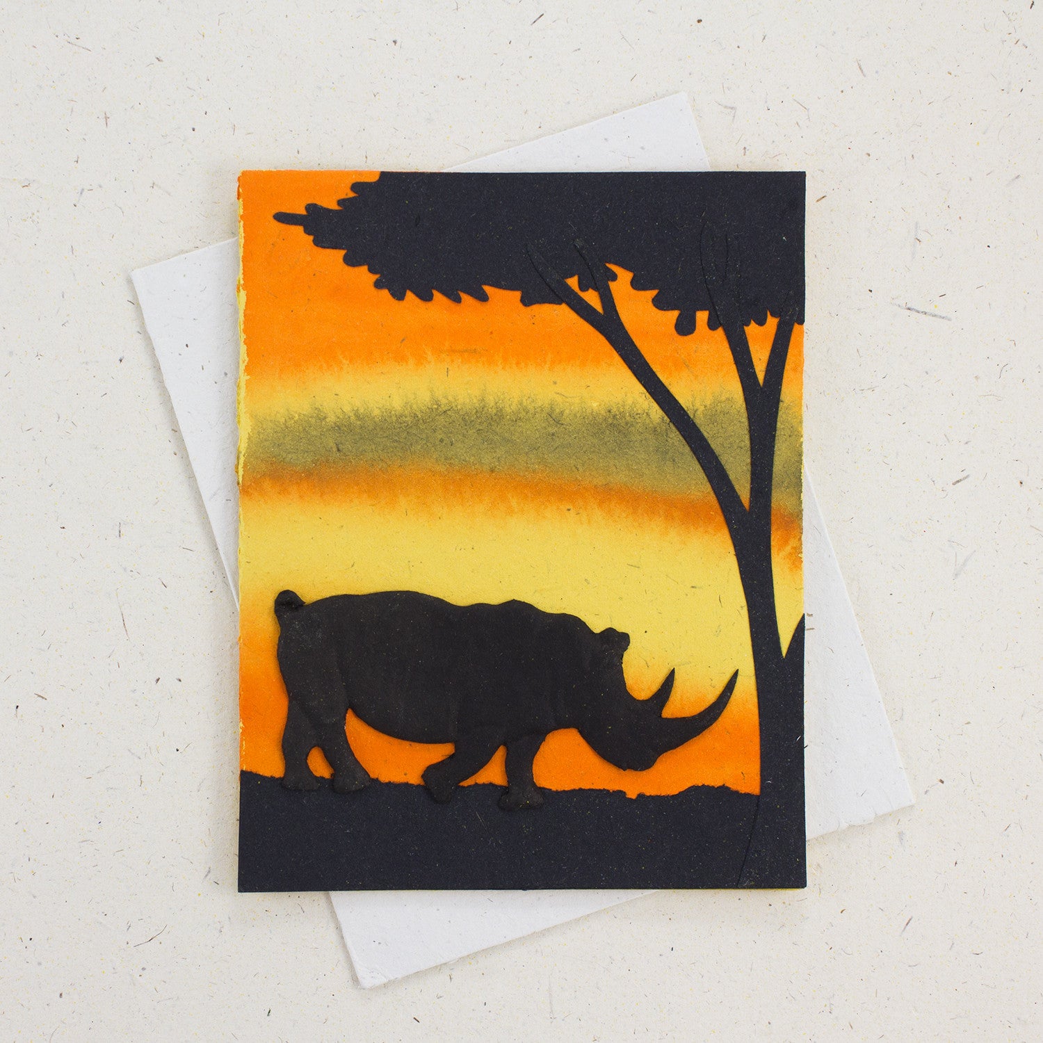 Single Greeting Card Rhino Yellow