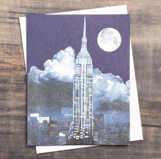 Single Greeting Card Empire State Night