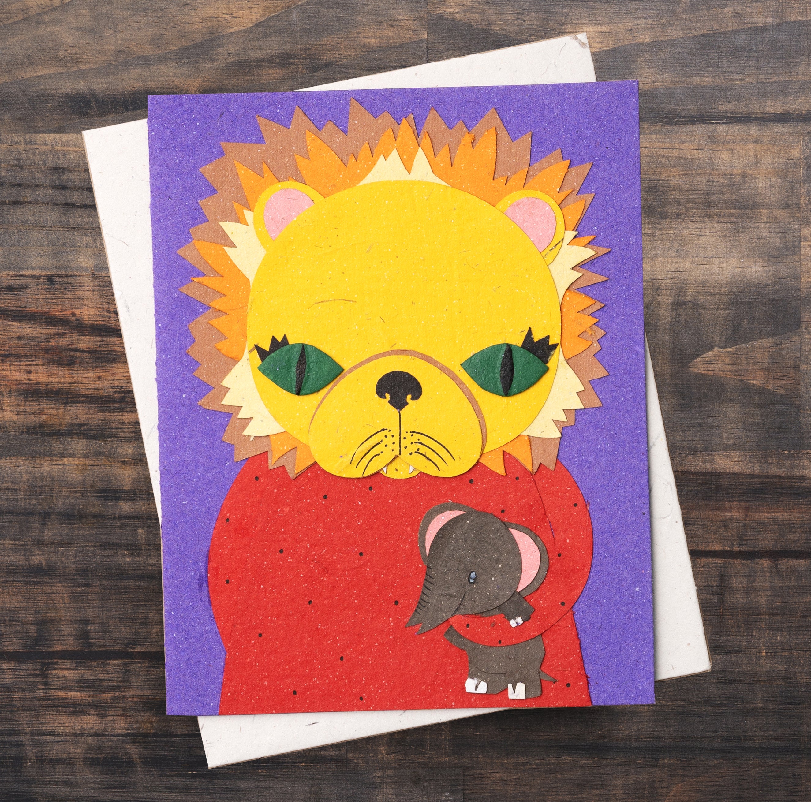 Single Greeting Card Leslie The Lion