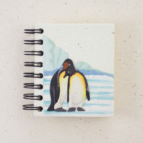 Small Notebook Penguins Natural White