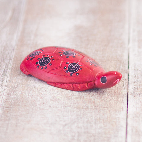 Soapstone Flat Turtle Red