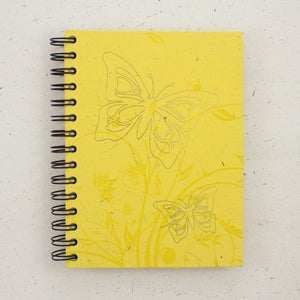 Large Notebook Foiled Butterfly Yellow
