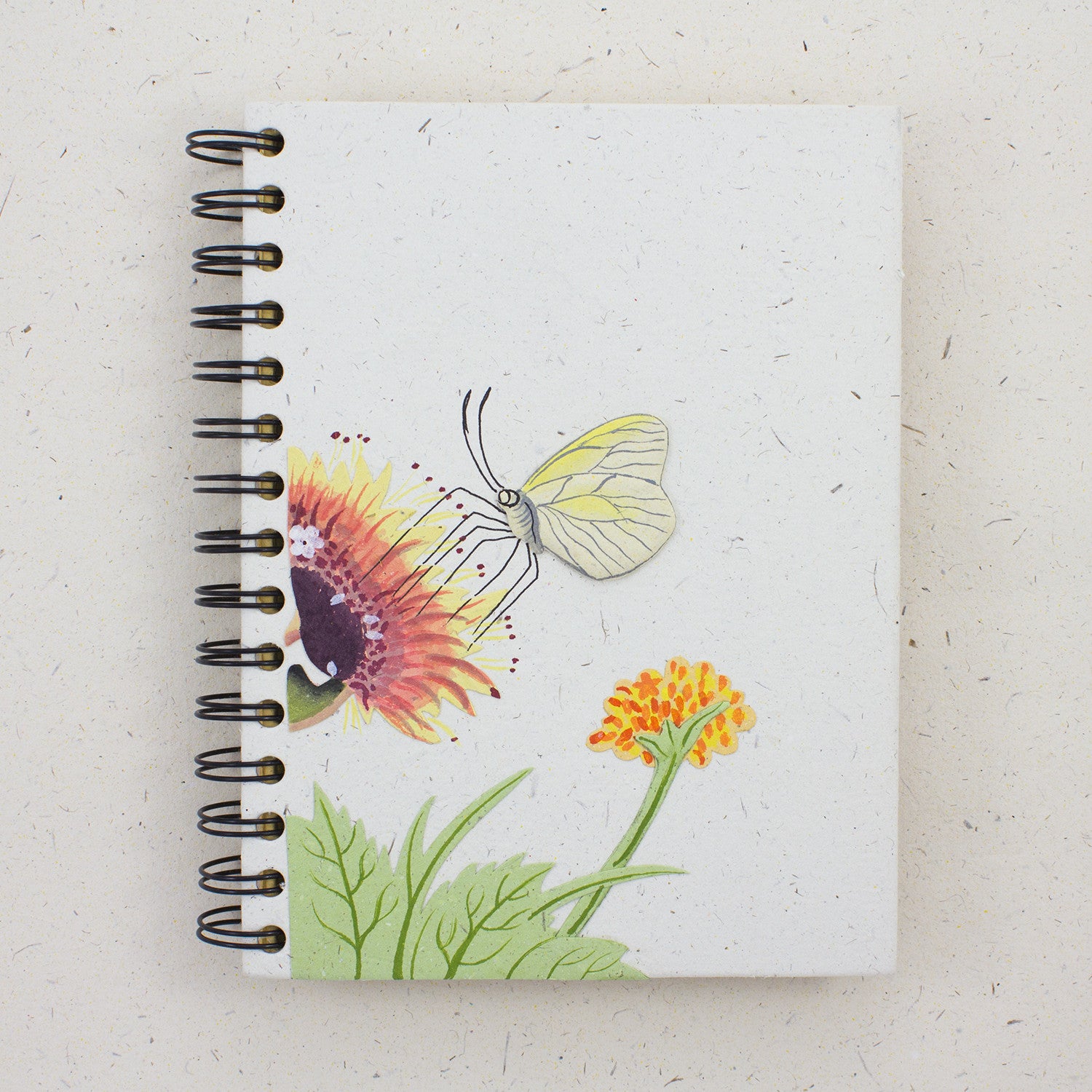 Large Notebook Butterfly Natural White