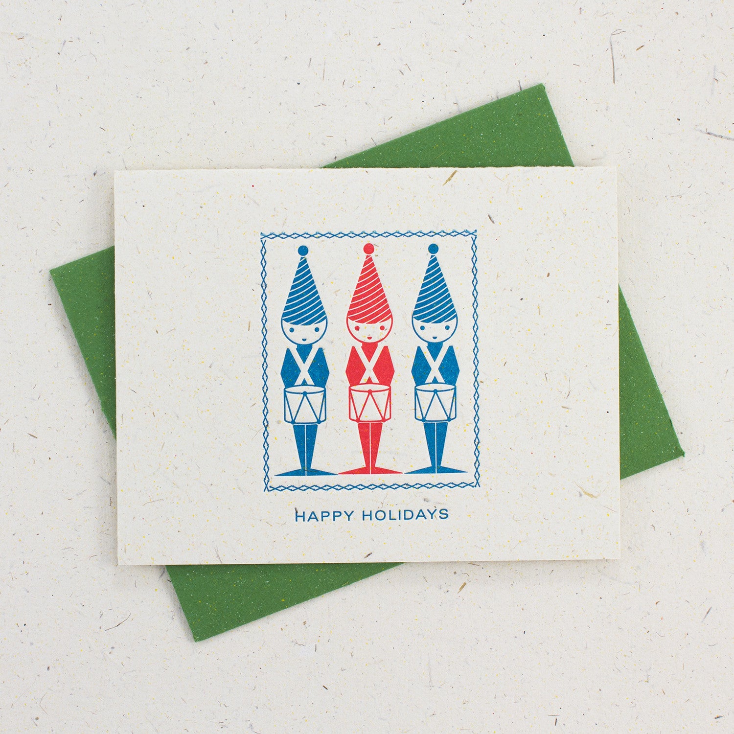 Letter Press Card Set Happy Holidays (4pc)