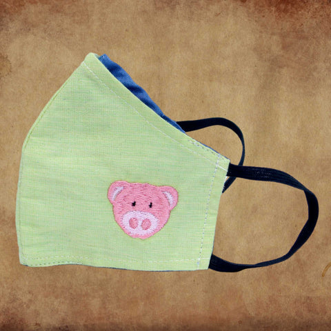 Children's Fabric Mask Pig
