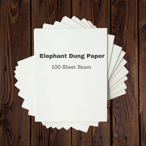 Elephant Dung Paper - 100 Sheets (8.5" x 11")