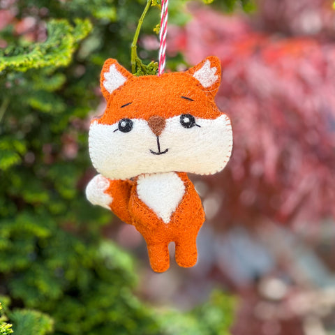 Handfelted Ornament Fox