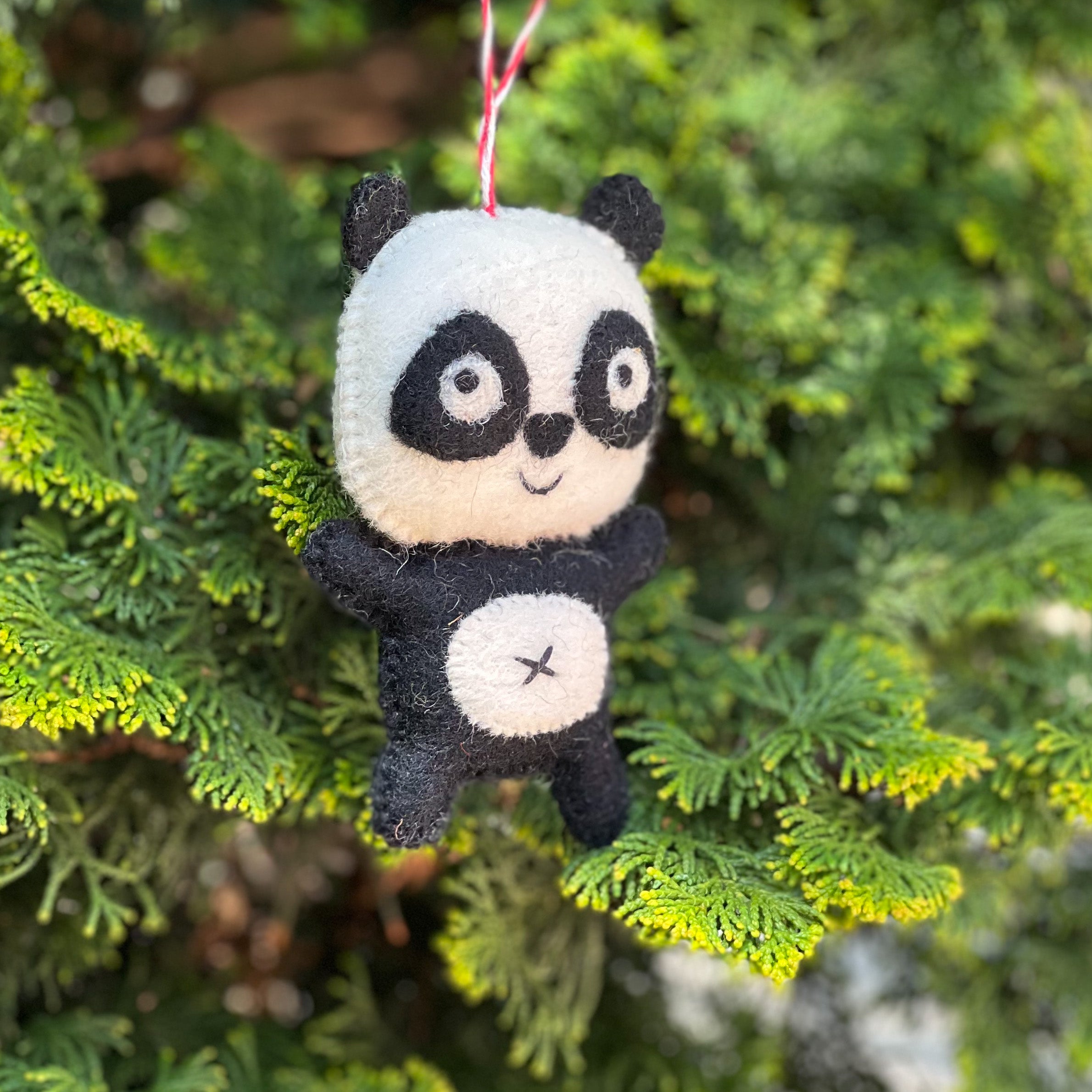 Handfelted Ornament Panda