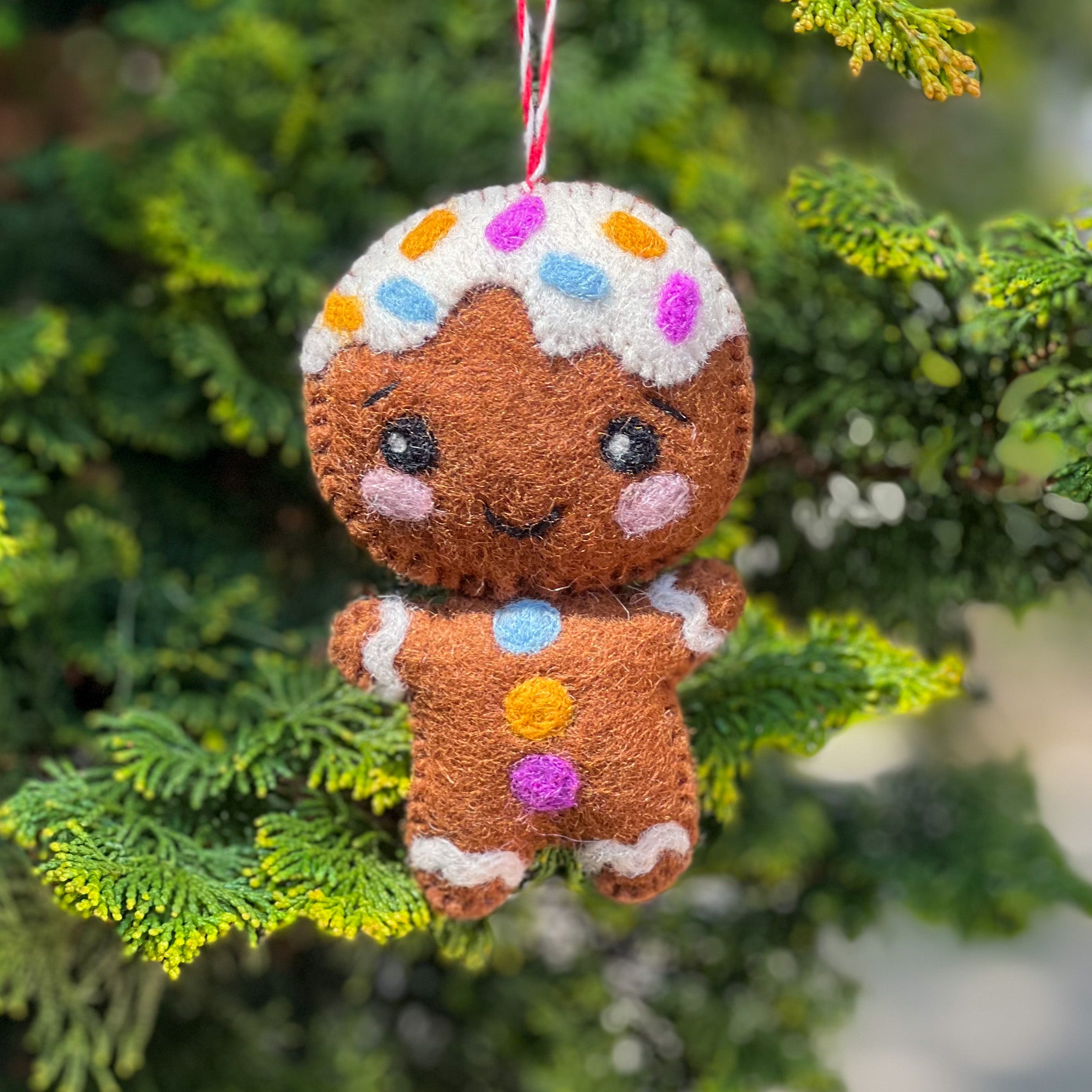 Handfelted Ornament Gingerbread Man