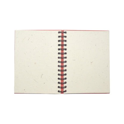 Large Notebook Wood Cover Elephant Love