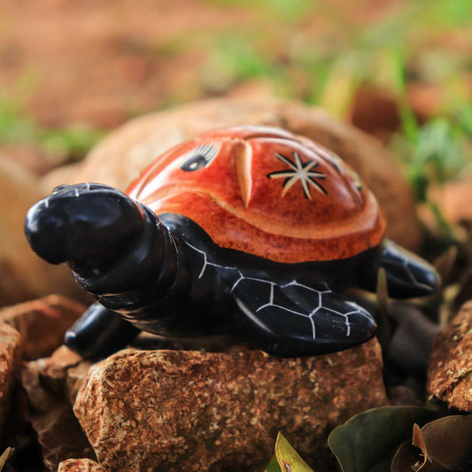 Soapstone Tortoise Orange