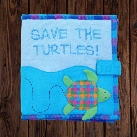 Fabric Kids Book - Save The Turtles