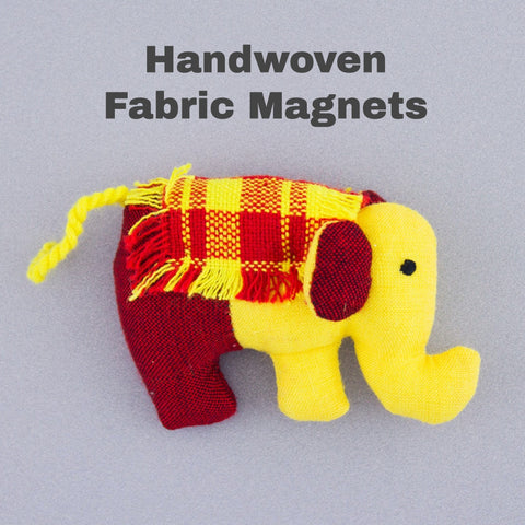 Assorted Fabric Cotton Plush Elephant Magnets