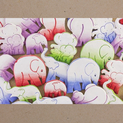 Assorted Poo Paper Elephant Magnets 10-Pack