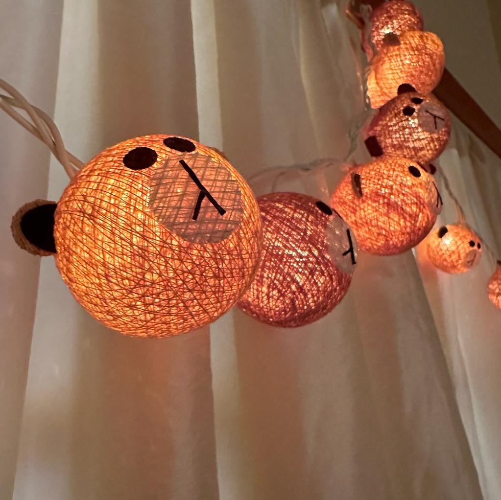 Plug-In String Lights Teddy Bears