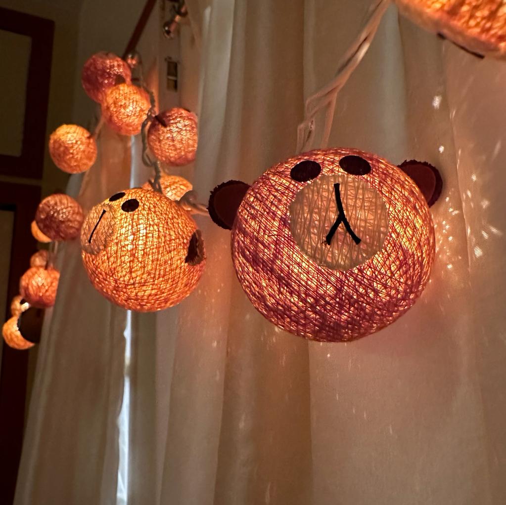 Plug-In String Lights Teddy Bears