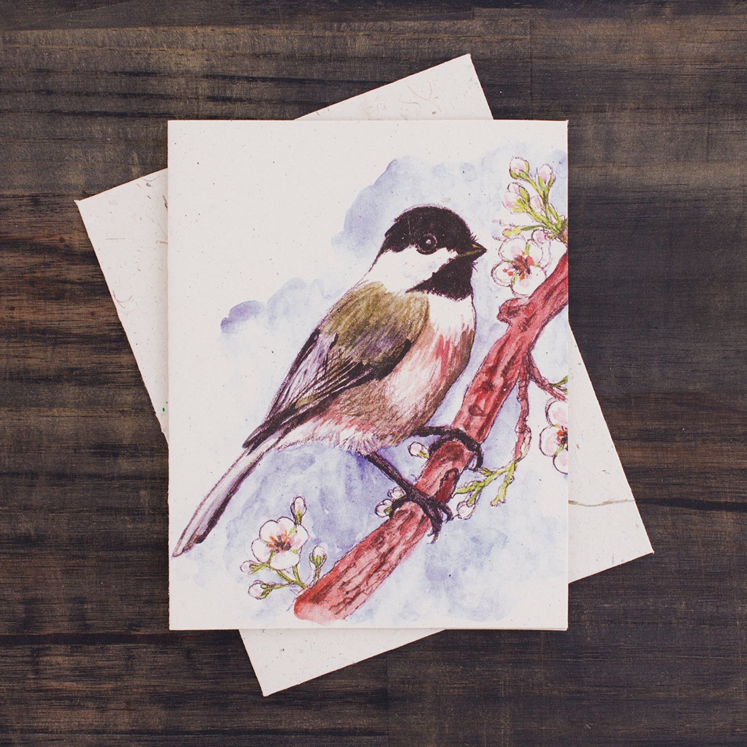 Single Greeting Card Chickadee Sketch