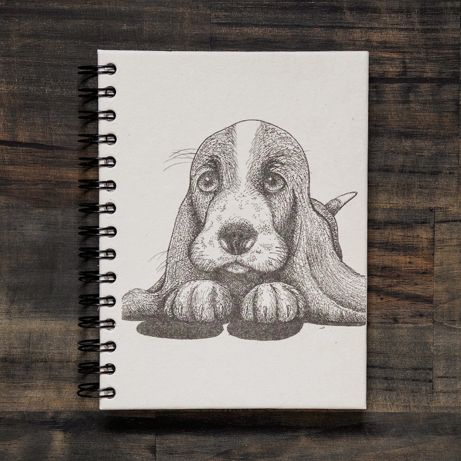 Large Notebook Basset Hound Puppy Sketch