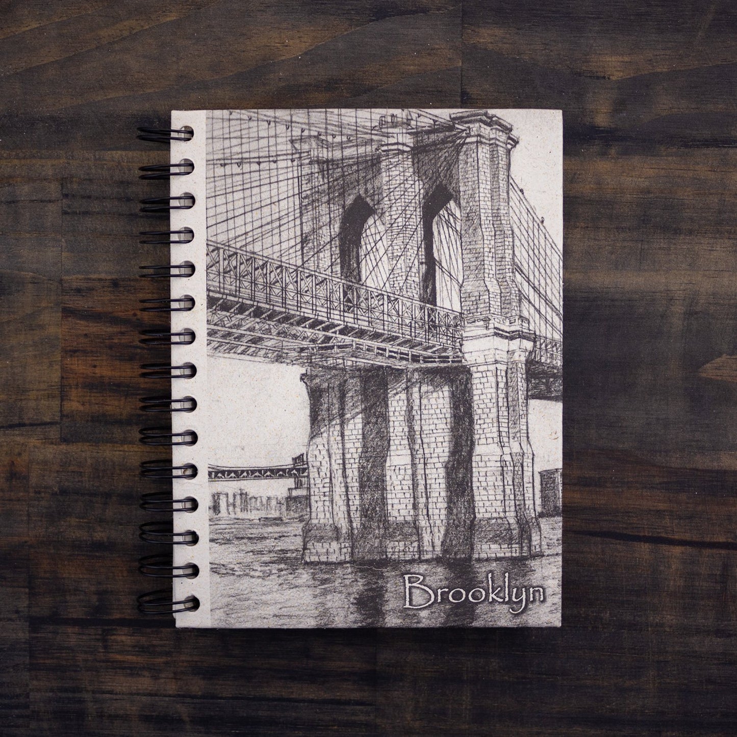 Large Notebook Brooklyn Bridge Sketch (w)