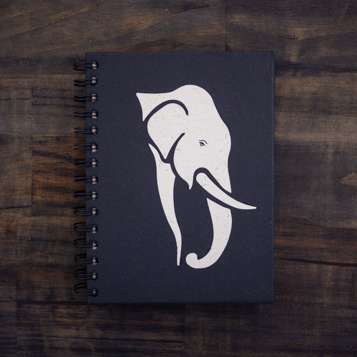 Large Notebook Tusker Profile Black Background