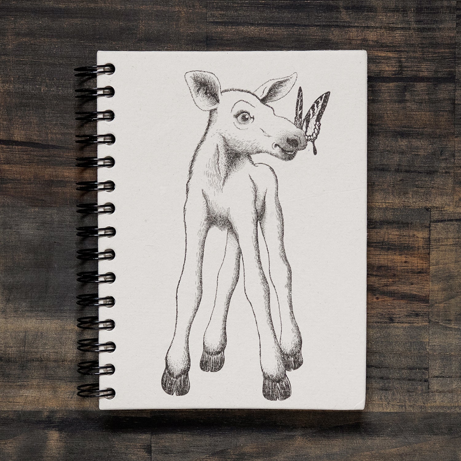Large Notebook Baby Moose Sketch