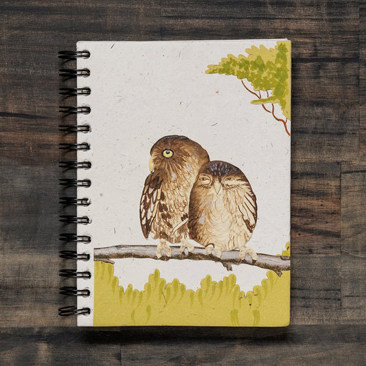 Large Notebook Owls Embossed